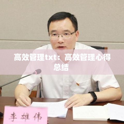 高效管理txt:高效管理心得總結(jié)