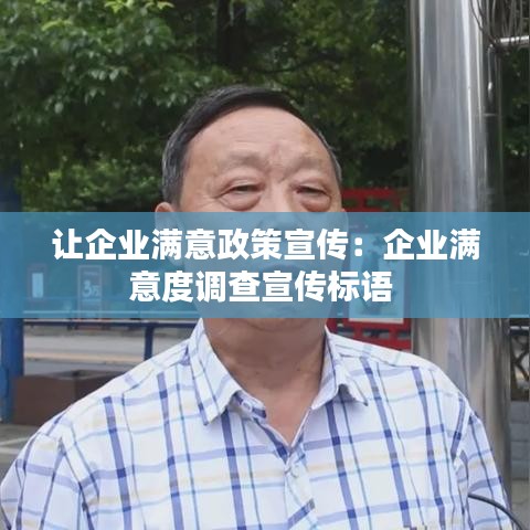 讓企業(yè)滿意政策宣傳:企業(yè)滿意度調(diào)查宣傳標(biāo)語