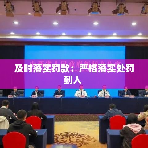 及時落實罰款:嚴格落實處罰到人