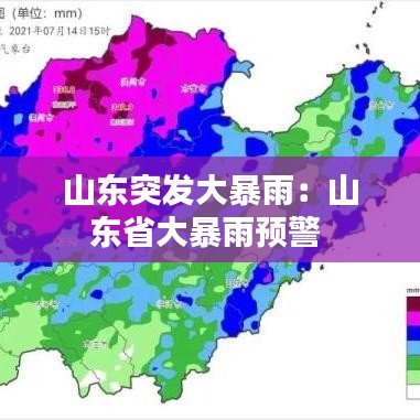 山東突發大暴雨：山東省大暴雨預警 
