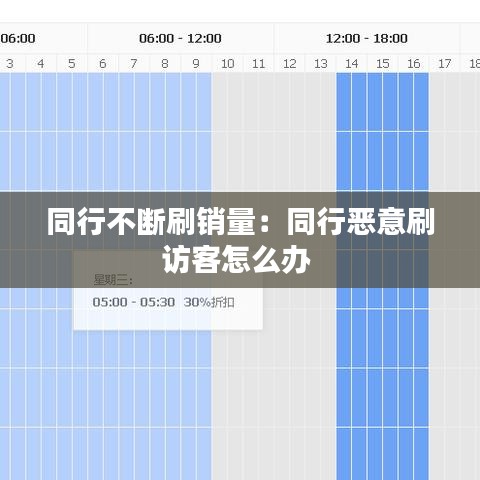 同行不斷刷銷量:同行惡意刷訪客怎么辦