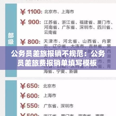 公務員差旅報銷不規范:公務員差旅費報銷單填寫模板