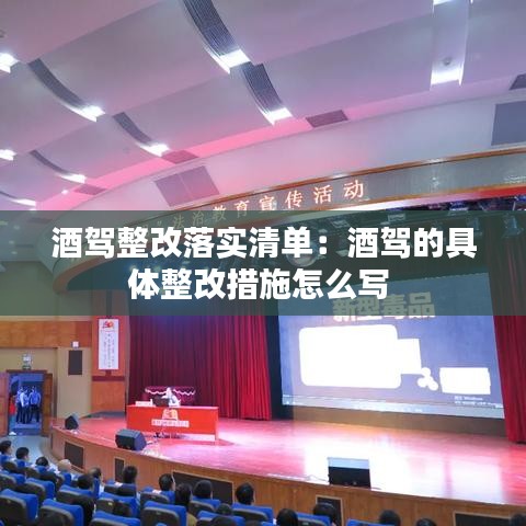 酒駕整改落實清單:酒駕的具體整改措施怎么寫