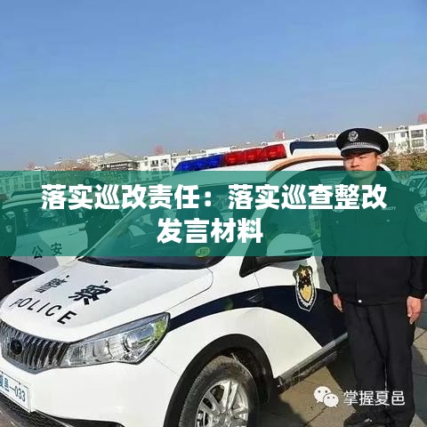 落實(shí)巡改責(zé)任:落實(shí)巡查整改發(fā)言材料