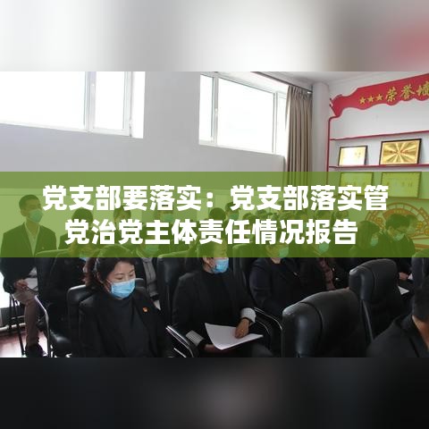 黨支部要落實:黨支部落實管黨治黨主體責任情況報告