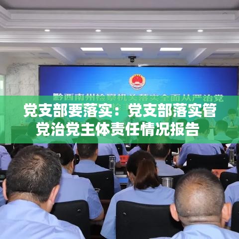 黨支部要落實(shí):黨支部落實(shí)管黨治黨主體責(zé)任情況報(bào)告