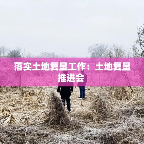 落實土地復墾工作：土地復墾推進會 