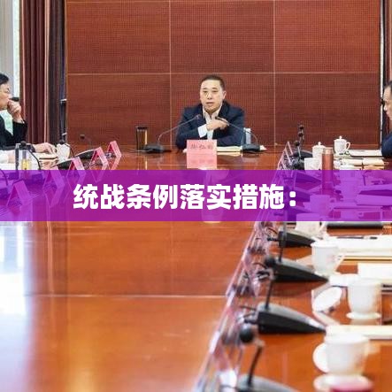 統戰條例落實措施： 