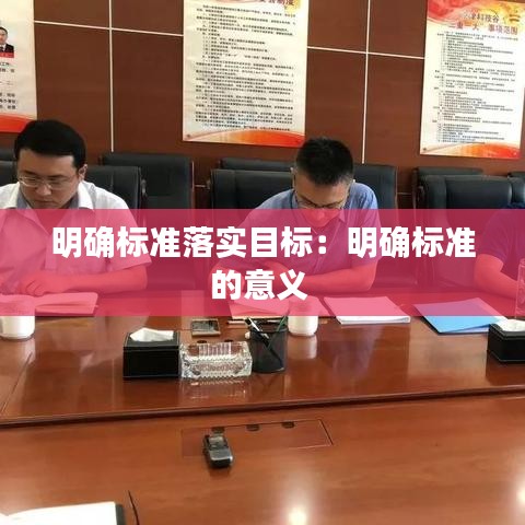明確標(biāo)準(zhǔn)落實目標(biāo):明確標(biāo)準(zhǔn)的意義