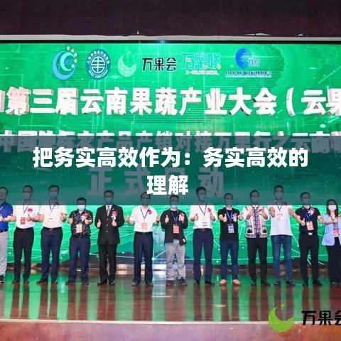 把務(wù)實(shí)高效作為:務(wù)實(shí)高效的理解