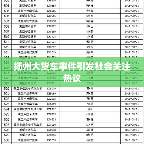 揚州大貨車事件引發社會關注熱議
