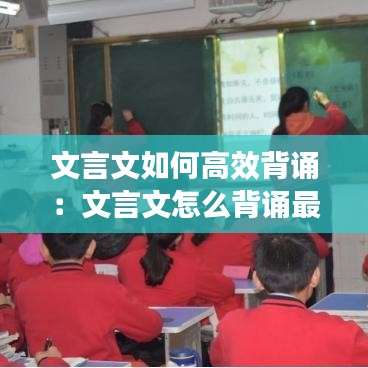 文言文如何高效背誦:文言文怎么背誦最快
