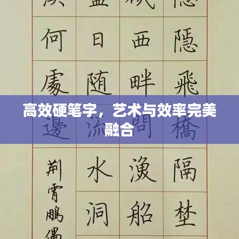 高效硬筆字,藝術與效率完美融合