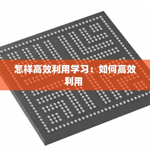 怎樣高效利用學習:如何高效利用