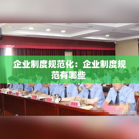 企業制度規范化:企業制度規范有哪些