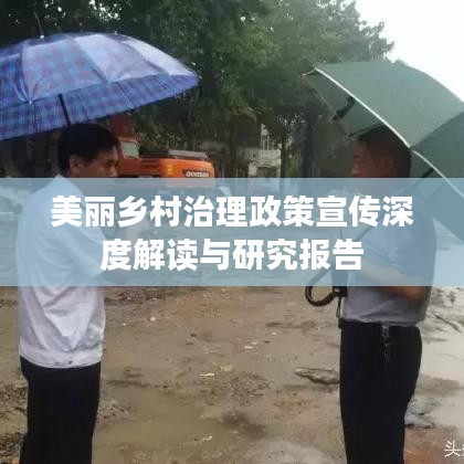 美麗鄉村治理政策宣傳深度解讀與研究報告