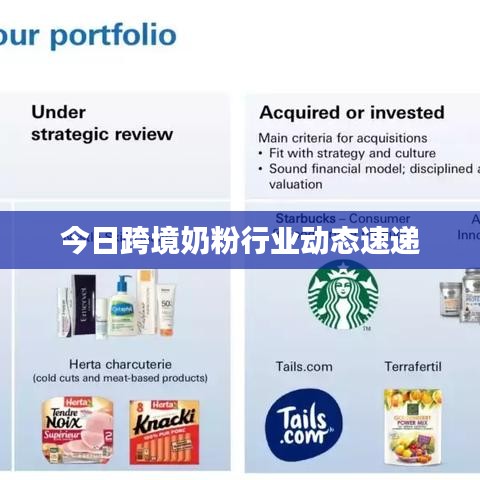 今日跨境奶粉行業(yè)動態(tài)速遞