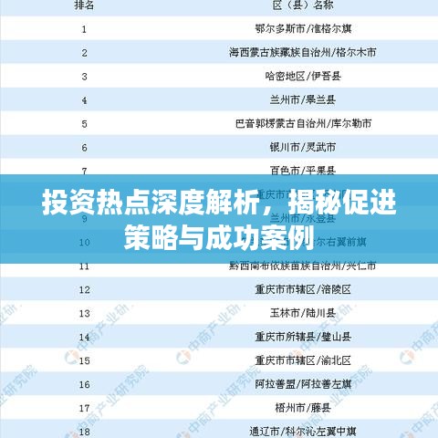 投資熱點(diǎn)深度解析,揭秘促進(jìn)策略與成功案例