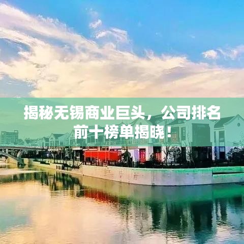 揭秘?zé)o錫商業(yè)巨頭，公司排名前十榜單揭曉！