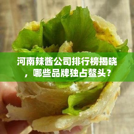 河南辣醬公司排行榜揭曉,哪些品牌獨占鰲頭?