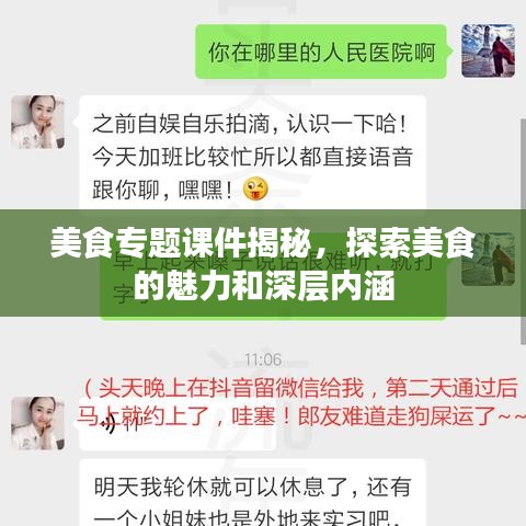 美食專題課件揭秘,探索美食的魅力和深層內(nèi)涵