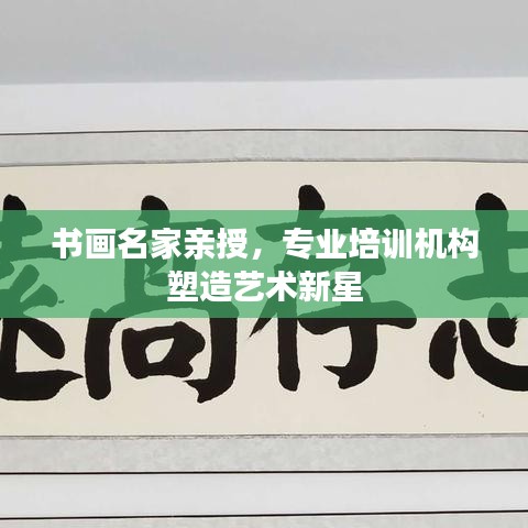 書畫名家親授,專業培訓機構塑造藝術新星