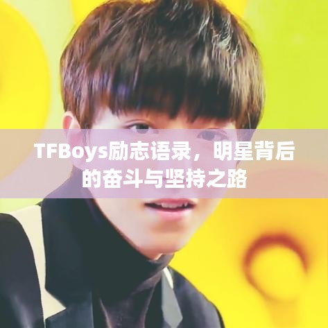 TFBoys勵志語錄，明星背后的奮斗與堅持之路