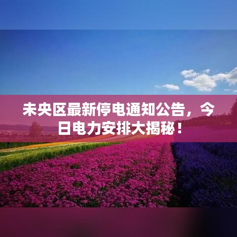 未央區最新停電通知公告，今日電力安排大揭秘！