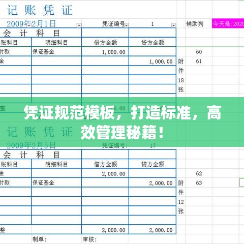 憑證規范模板,打造標準,高效管理秘籍!