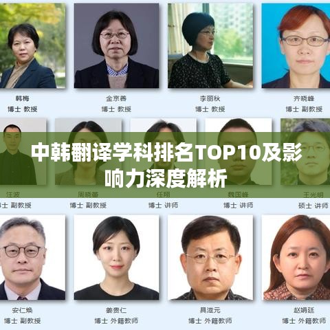 中韓翻譯學科排名TOP10及影響力深度解析