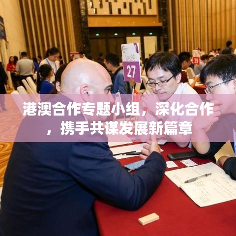 港澳合作專題小組,深化合作,攜手共謀發展新篇章